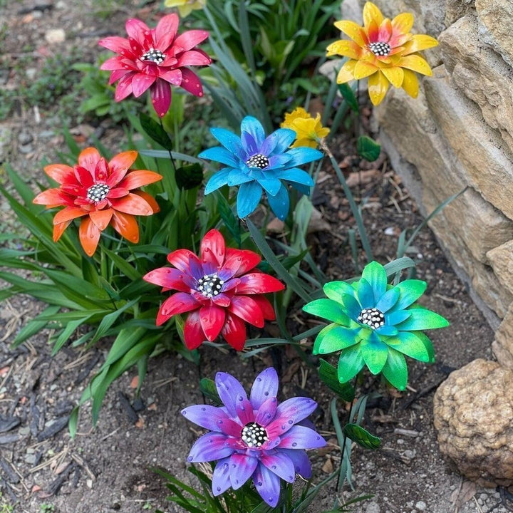 Metal Flowers Garden Stakes - FOFOPO