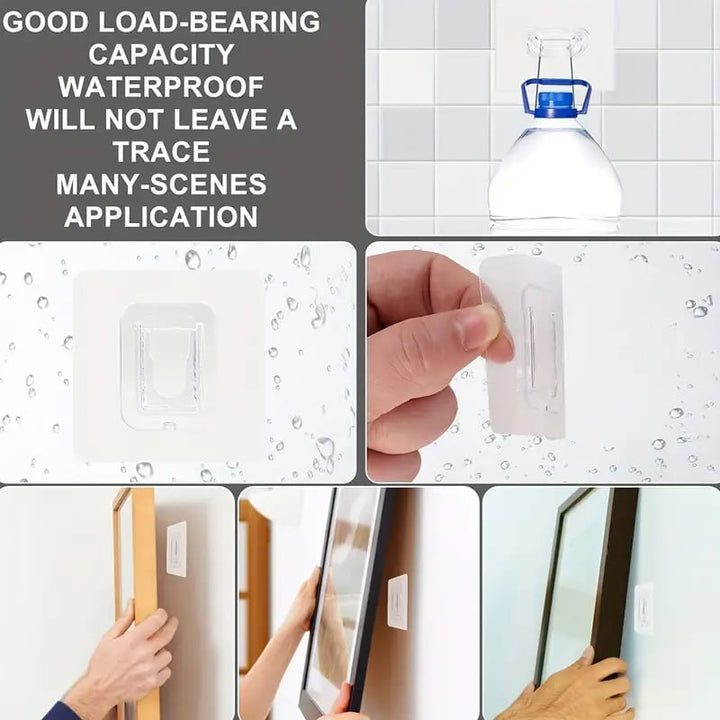 Transparent Double-sided Adhesive Wall Hooks - FOFOPO