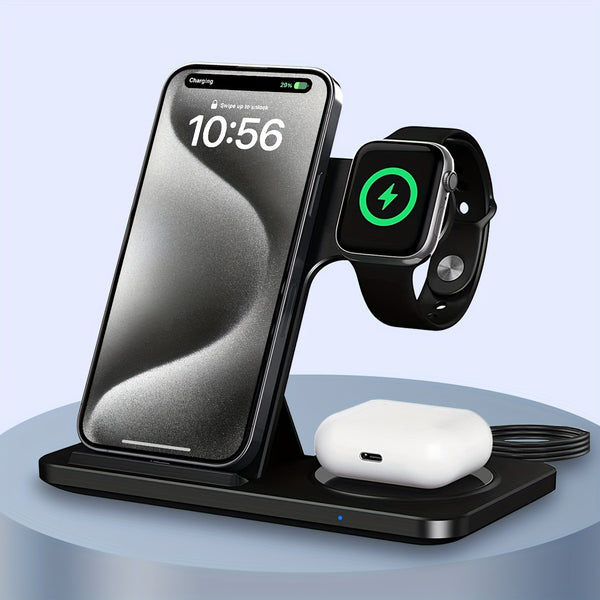 Wireless Charging Station for Multiple Devices Foldable 3 in 1 Fast - FOFOPO