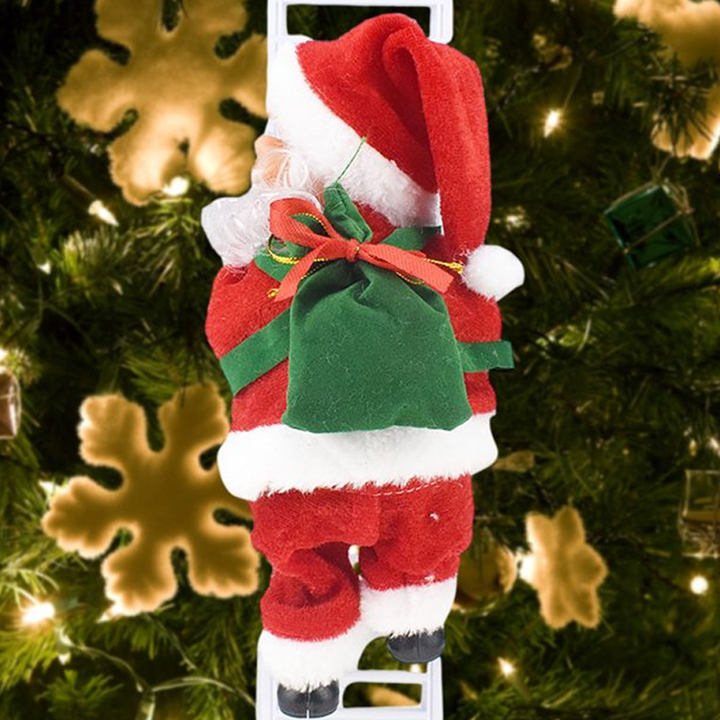 Electric Santa Claus Climbing Ladder with Music - FOFOPO