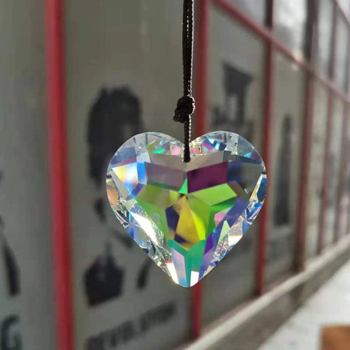 Hanging Heart Suncatcher Prism Crafts - FOFOPO