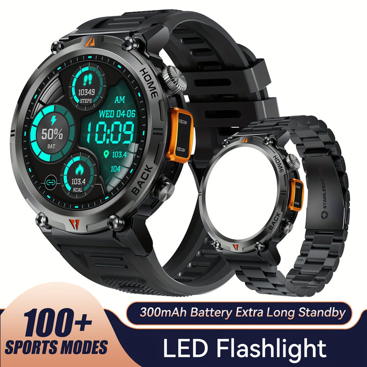 Sports Smart Watch For Men: LED Lighting, Answer/Make Calls, Outdoor Sports Watch, Fitness Tracker, Pedometer - FOFOPO