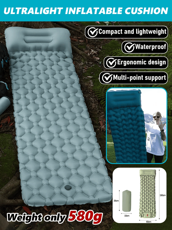 Outdoor camping ultra-light portable moisture-proof inflatable pad