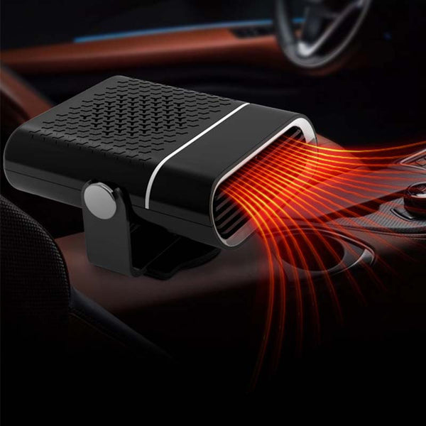 2-in-1 Portable Car Heater & Fan - 360° Rotation, Quick Defrost, Heating & Cooling, Ultra-Quiet & Lightweight for All Seasons!