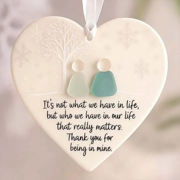 Heart-Shaped Sea Glass Friendship Decor (Shaped by Nature & Crafted by Hand!)