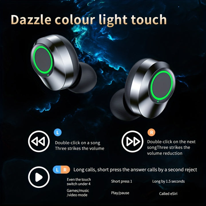 Wireless earphones with mirror digital display - FOFOPO