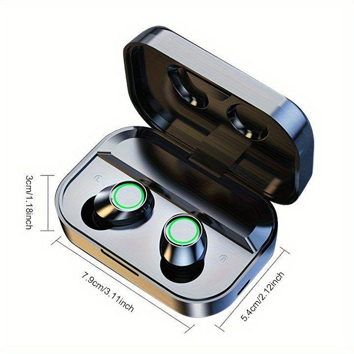 2024 Triple-Display Smart Wireless Earbuds - HD Audio, Sweatproof, Mirror Design - FOFOPO