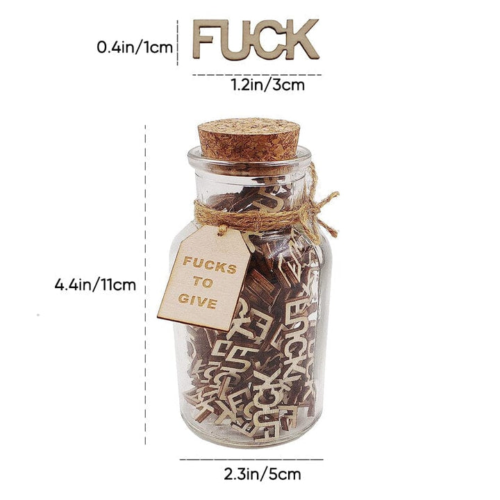 Wooden Papercut Postcard Gift in a Bottle - Jar of Hugs, Jar of F-ucks - FOFOPO