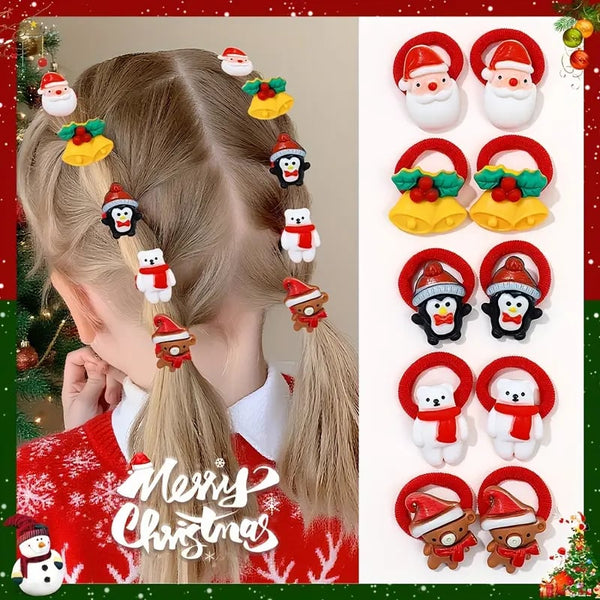 Adorable 2025 Xmas Hair Ties
