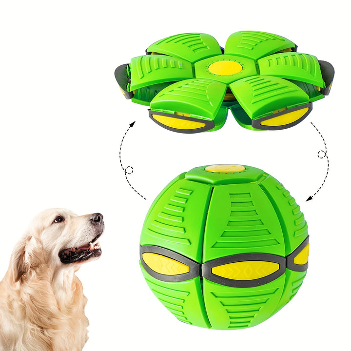 Flying Saucer Bounce Ball, Pet Toy Flying Saucer Ball for Dogs - FOFOPO