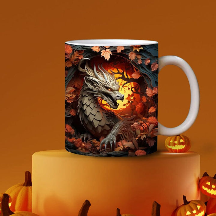 3D Dragon Cracked Hole Coffee Mug - FOFOPO