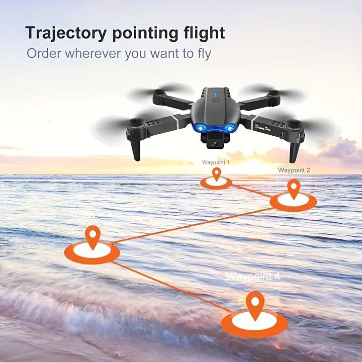 New E99 K3 Professional RC Drone, Dual Camera Double Folding RC Height Hold Remote Control Toy - FOFOPO