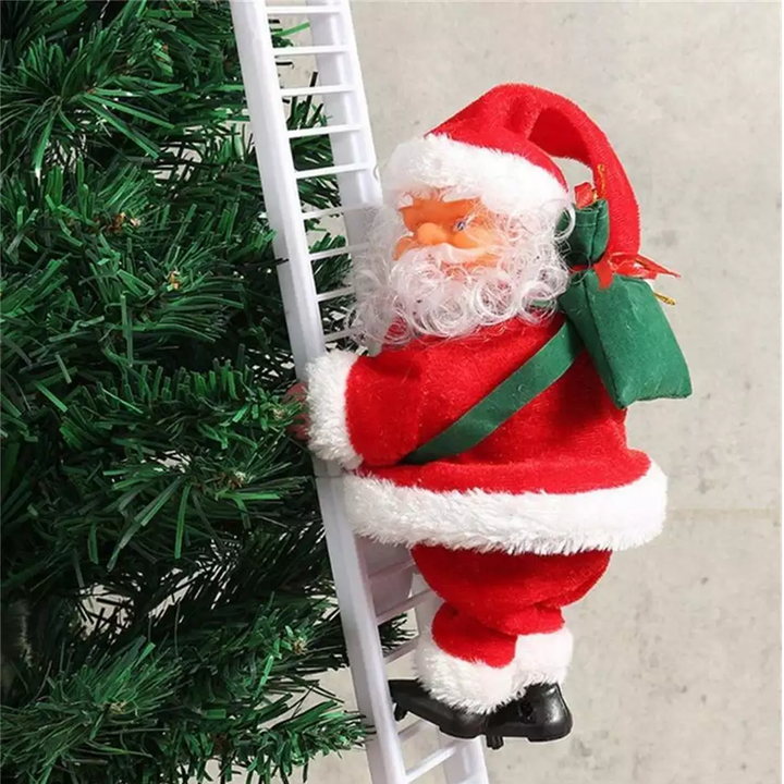 Electric Santa Claus Climbing Ladder with Music - FOFOPO