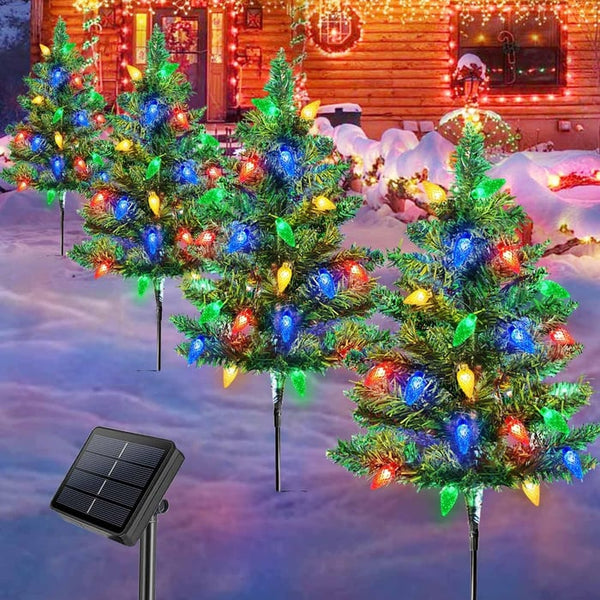 Solar-Powered Mini Christmas Tree