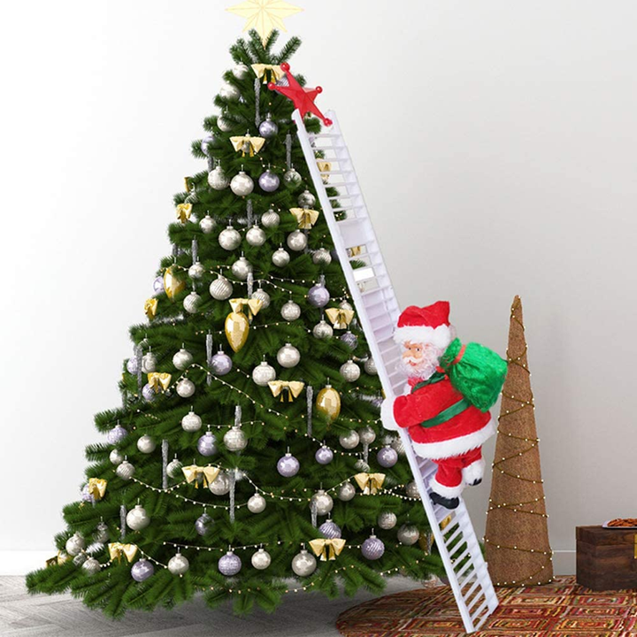 Electric Santa Claus Climbing Ladder with Music - FOFOPO