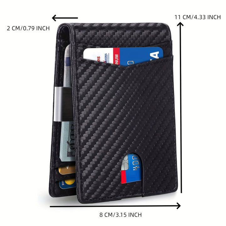 Premium PU Leather Mens Slim Wallet - FOFOPO