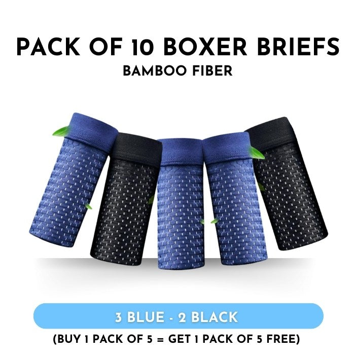 BoxHero – Pack Of 10 Bamboo Fiber Boxer Briefs – Buy 5, Get 5 - FOFOPO