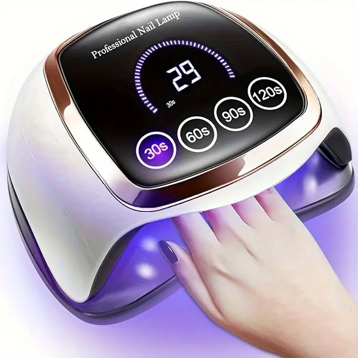 Home and Salon Nail Curing Lamp with Auto Sensor / 4 Timer Settings for Gel Polish LED Nail Dryer - FOFOPO