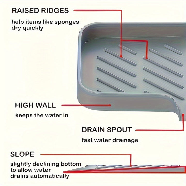 Silicone kitchen sink tray soap tray holder - FOFOPO