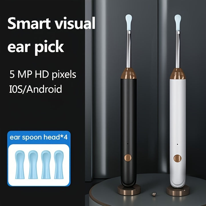 Ear Wax Removal Tool With 8 Pcs Ear Set Ear Cleaner With Camera Earwax Removal Kit With Light Ear Camera With 6 Ear Spoon Ear Cleaner - FOFOPO