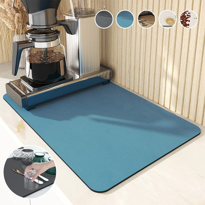 Super Absorbent Coffee Mat, Kitchen Quick Dry Dish Draining Mat - FOFOPO