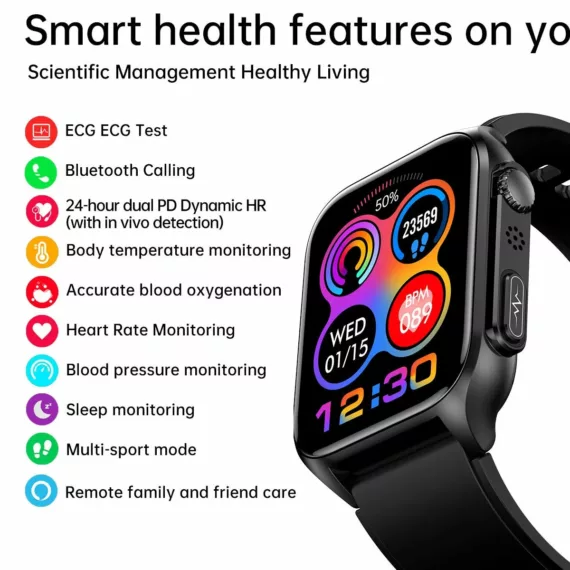 QUANTYVO CARE Plus 3 – Non-Invasive Blood Glucose Monitoring Smartwatch - FOFOPO