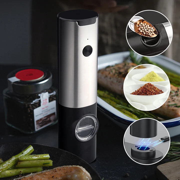 Automatic Electric Gravity Induction Salt and Pepper Grinder - FOFOPO