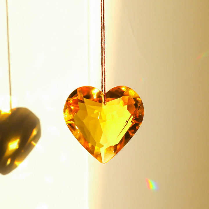 Hanging Heart Suncatcher Prism Crafts - FOFOPO