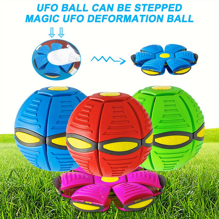 Flying Saucer Bounce Ball, Pet Toy Flying Saucer Ball for Dogs - FOFOPO