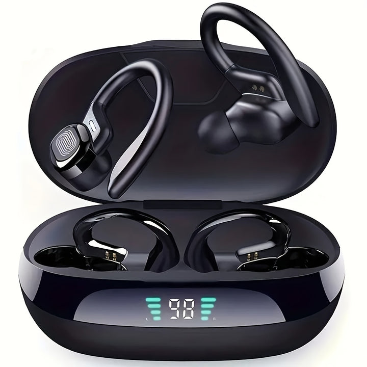 With Mic In-Ear Waterproof With LED Display Earphones - FOFOPO