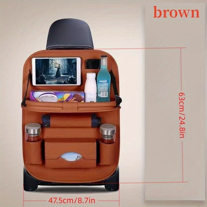 Car Multifunctional Rear Seat Organizer Includes Foldable Table Board and Car Dining Tray - FOFOPO