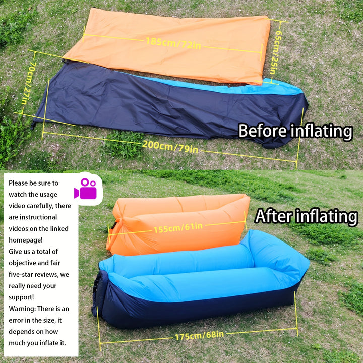 Inflatable Lounger Air Sofa Hammock - Portable, Waterproof & Leakproof - FOFOPO