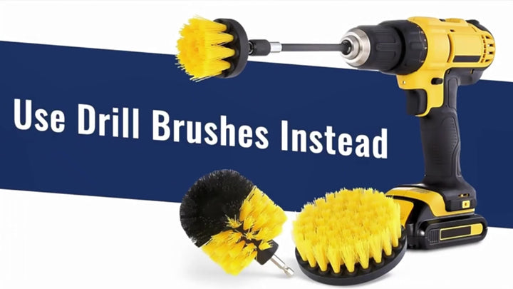 Drill Brush Attachment Power Scrubber Wash Cleaning Brushes Tool Kit - FOFOPO