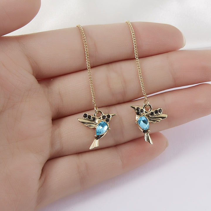 Sparkling Hummingbird Crystal Earrings - FOFOPO