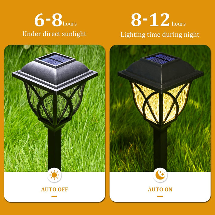 6 Pack Led Solar Pathway Garden Lights Outdoor - FOFOPO