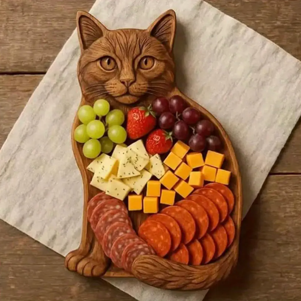 WhiskerBoard – Cat-Shaped Charcuterie Platter