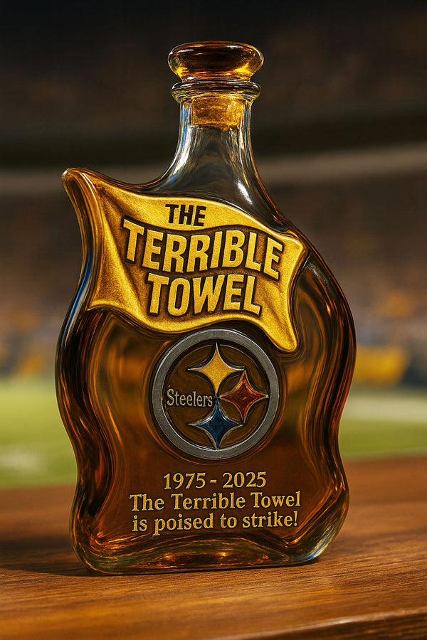 The Terrible Towel 1975 – 2025 Anniversary Whisky Bottle