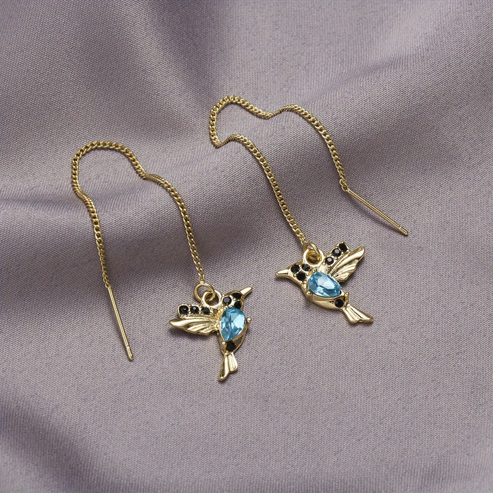 Sparkling Hummingbird Crystal Earrings - FOFOPO