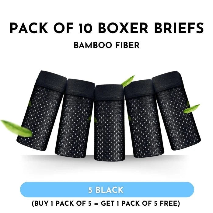 BoxHero – Pack Of 10 Bamboo Fiber Boxer Briefs – Buy 5, Get 5 - FOFOPO