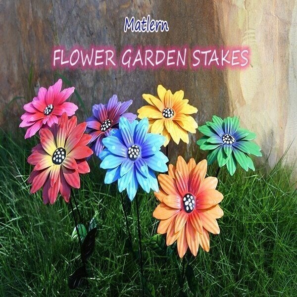 Metal Flowers Garden Stakes - FOFOPO