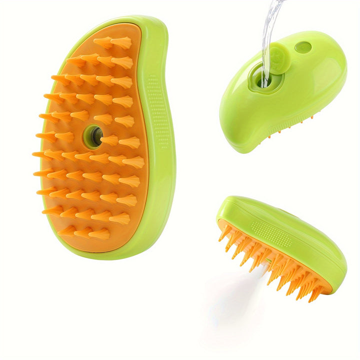 3 In 1 Steamy Cat Brush, Pet Hair Removal Brush For Cats - FOFOPO