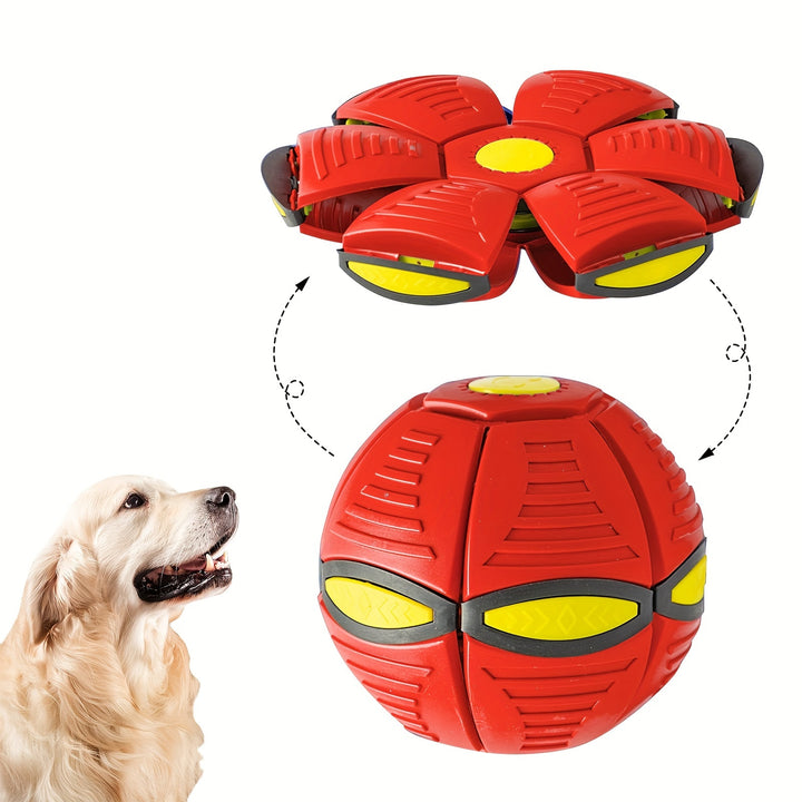 Flying Saucer Bounce Ball, Pet Toy Flying Saucer Ball for Dogs - FOFOPO