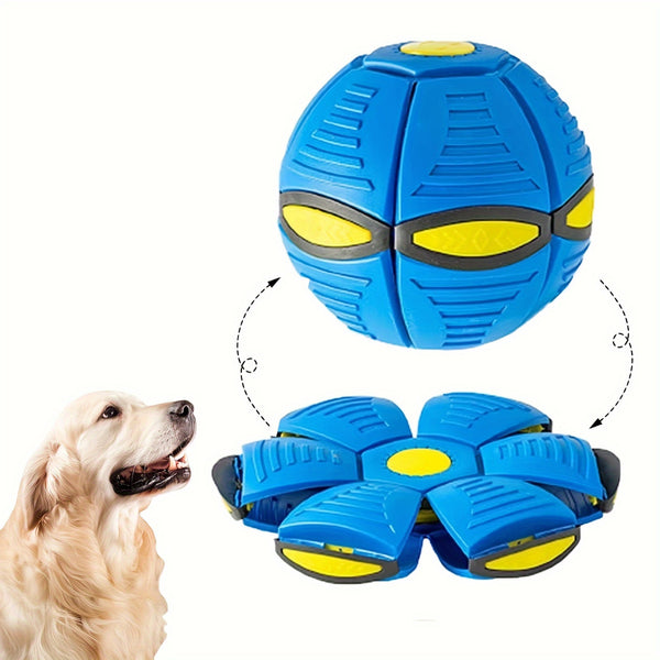 Flying Saucer Bounce Ball, Pet Toy Flying Saucer Ball for Dogs - FOFOPO