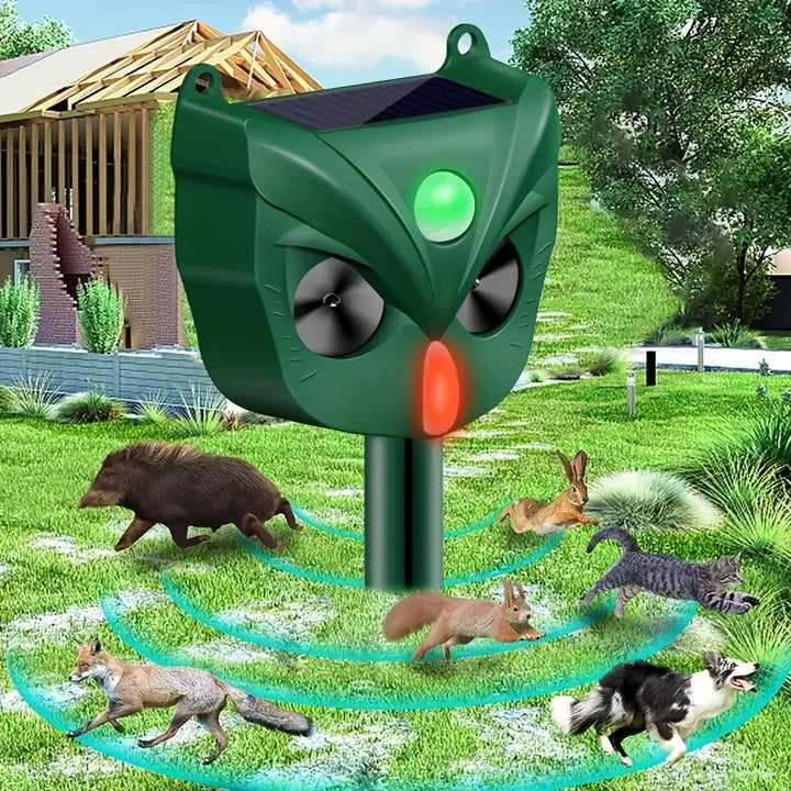 Solar-Powered Ultrasonic Animal Repellent - FOFOPO