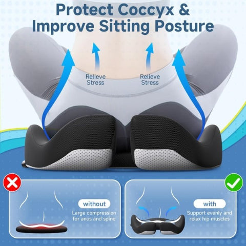 ⏰ Today Only – 49% OFF 🎁 Ergonomic Memory Foam Seat Cushion