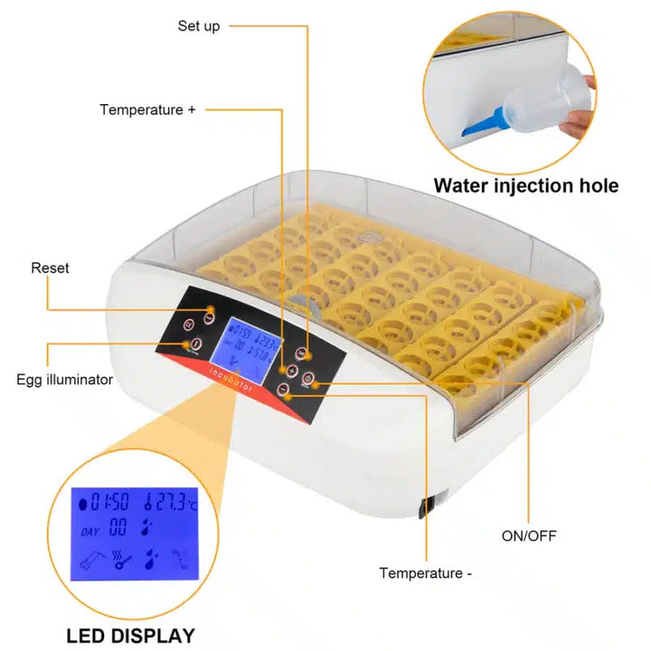 42-Egg Practical Fully Automatic Poultry Incubator - FOFOPO