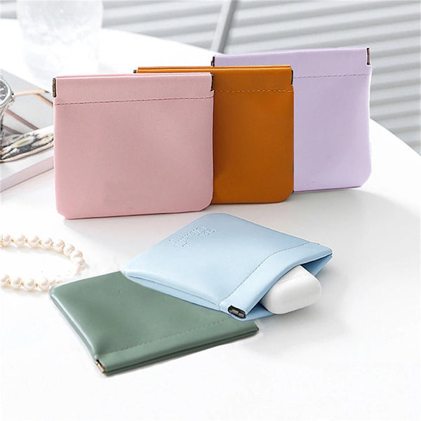 Pouchic - Personalized Snap Closure Leather Organizer Pouch