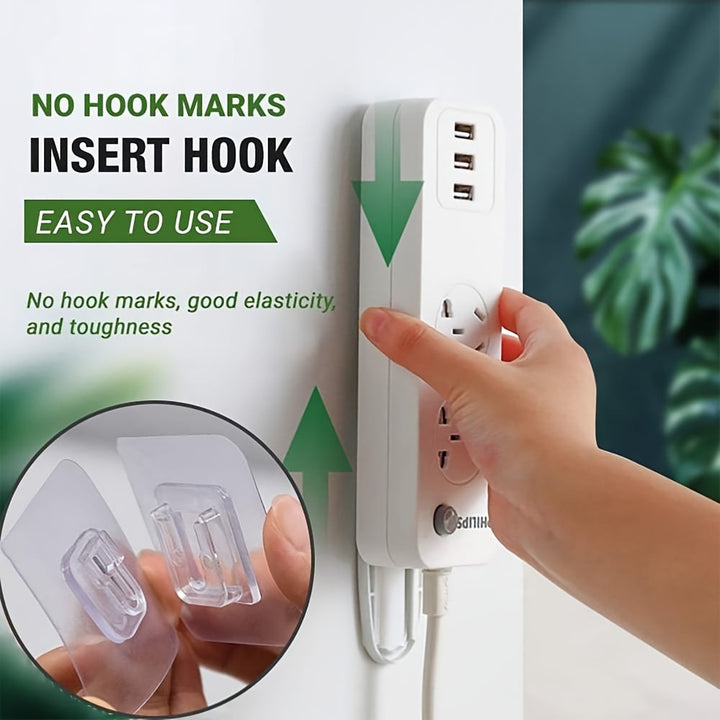 Transparent Double-sided Adhesive Wall Hooks - FOFOPO