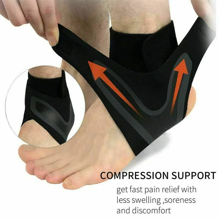 1 Pair Plantar Ankle X Wrap Brace Support Compression Sleeve - FOFOPO