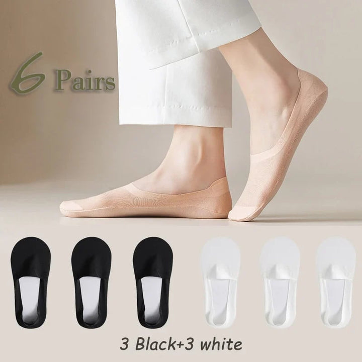 3PCs-Thin No Show Socks - FOFOPO